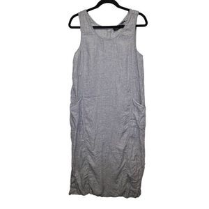 adrienne vittadini linen pocket dress M